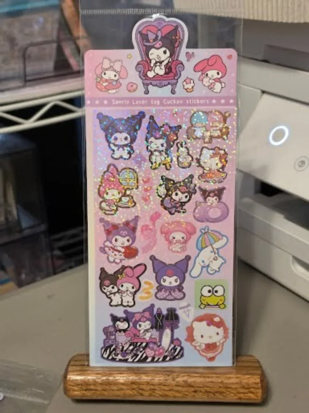 STK-2546 Sanrio Family Laser Sticker Sheet